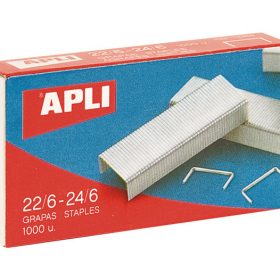 GRAPAS APLI  Nº 22/6 24/6 GALVANIZADAS CAJA DE 1000 UNIDADES