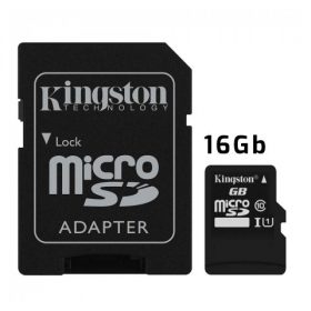 TARJETA MICROSD HC 16GB + ADAPTADOR KINGSTON CANVAS SELECT PLUS