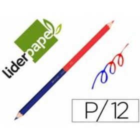 LAPIZ BICOLOR LIDERPAPEL ROJO-AZUL