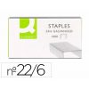 GRAPAS Q-CONNECT  Nº 22/6 24/6 GALVANIZADAS CAJA DE 1000 UNIDADES