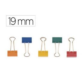 PINZA METALICA Q-CONNECT REVERSIBLE N.1 19 MM CAJA DE 10 UNIDADES COLORES SURTIDOS