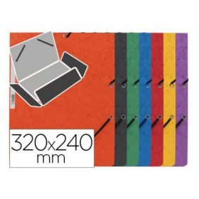 CARPETA Q-CONNECT GOMAS KF02174 CARTON SIMIL-PRESPAN SOLAPAS 320X240 MM SURTIDAS