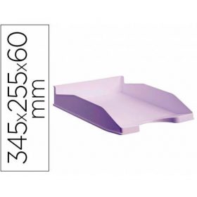 BANDEJA SOBREMESA ARCHIVO 2000 ECOGREEN PLASTICO 100% RECICLADO APILABLE FORMATOS DIN A4 Y FOLIO MALVA