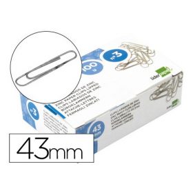 CLIPS LIDERPAPEL Nº3 LABIADOS 43MM CAJA DE 100 UNIDADES