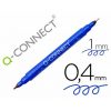 ROTULADOR Q-CONNECT MARCADOR PERMANENTE DOBLE PUNTA AZUL 0,4 MM Y 1 MM