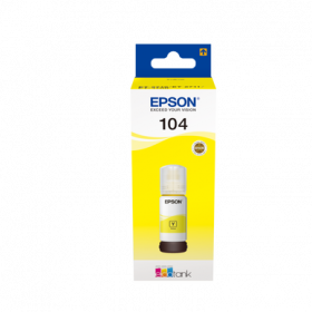 BOTELLA DE TINTA ORIGINAL EPSON Nº104 AMARILLO