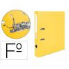 ARCHIVADOR DE PALANCA LIDERPAPEL FOLIO DOCUMENTA  FORRADO PVC CON RADO LOMO 52 MM AMARILLO COMPRESOR