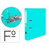 ARCHIVADOR DE PALANCA LIDERPAPEL FOLIO DOCUMENTA FORRADO PVC CON RADO LOMO 52 MM VERDE CLARO COMPRESOR METALICO