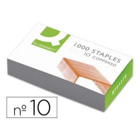 GRAPAS Q-CONNECT Nº 10 GALVANIZADAS CAJA DE 1000 UNIDADES