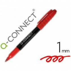 ROTULADOR Q-CONNECT PARA CD/DVD UNTA FIBRA PERMANENTE ROJO PUNTA REDONDA 1,0MM