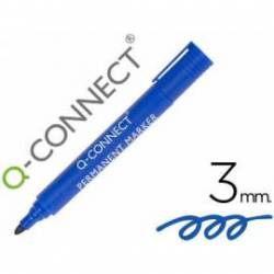 ROTULADOR Q-CONNECT MARCADOR PERMANENTE AZUL PUNTA REDONDA 3.0 MM