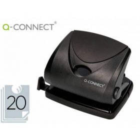 TALADRADOR Q-CONNECT KF01234 NEGRO ABERTURA 2MM CAPACIDAD 20 HOJAS