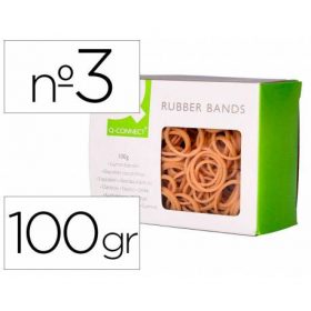 GOMILLAS ELASTICAS Q-CONNECT 100 GR NUMERO 3 30X2MM