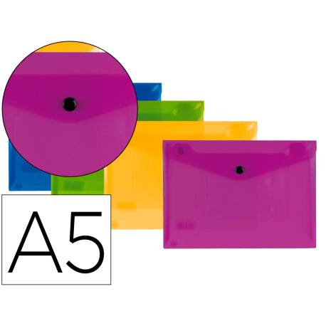 CARPETA LIDERPAPEL DOSSIER BROCHE DIN A5 - SURTIDOS COLORES