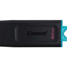 KINGSTON DATATRAVELER EXODIA MEMORIA USB 64GB-USB 3.2GEN1-CON TABA-ENGANCHE PARA LLAVER -COLOR NEGRO