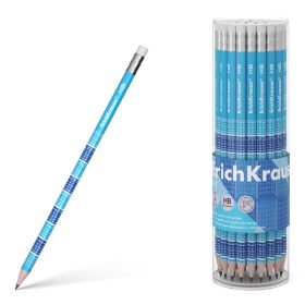 LAPICES DE GRAFITO HB CON GOMA DE BORRAR ERICH KRAUSE - FACIL AFILADO COLOR AZUL