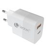 LEOTEC CARGADOR UNIVERSAL 20W-1USB-CPD +1USB-A-A COLOR BLANCO