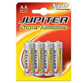 JUPITER PACK DE 4 PILAS ALCALINAS LR6-AA-ALTA TECNOLOGIA-FIABILIDAD